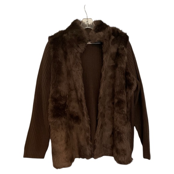 Roaman's Women's Plus Size
Faux-Fur Cardigan Size 18/20 Color Brown - Picture 1 of 7